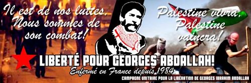 LIBERTE POUR GEORGES IBRAHIM ABDALLAH - MANIFESTATION A LA FÊTE DE L’HUMANITE, SAMEDI 15 SEPTEMBRE 2018, 15h00